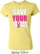 Ladies Breast Cancer Awareness Shirt Save Your Tatas Crewneck Tee