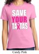 Ladies Breast Cancer Awareness Shirt Save Your Tatas Tee T-Shirt