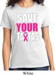 Ladies Breast Cancer Awareness Shirt Save Your Tatas Tee T-Shirt