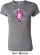 Ladies Breast Cancer Awareness Shirt Think Pink Crewneck Tee T-Shirt