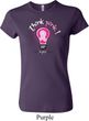 Ladies Breast Cancer Awareness Shirt Think Pink Crewneck Tee T-Shirt