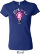 Ladies Breast Cancer Awareness Shirt Think Pink Crewneck Tee T-Shirt