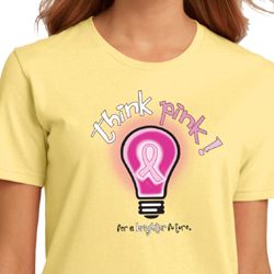 Ladies Breast Cancer Awareness Shirt Think Pink Organic Tee T-Shirt