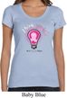 Ladies Breast Cancer Awareness Shirt Think Pink Scoop Neck Tee T-Shirt