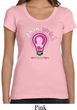 Ladies Breast Cancer Awareness Shirt Think Pink Scoop Neck Tee T-Shirt