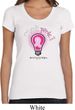 Ladies Breast Cancer Awareness Shirt Think Pink Scoop Neck Tee T-Shirt