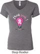 Ladies Breast Cancer Awareness Shirt Think Pink V-neck Tee T-Shirt