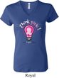 Ladies Breast Cancer Awareness Shirt Think Pink V-neck Tee T-Shirt