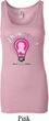 Ladies Breast Cancer Awareness Tanktop Think Pink Longer Length Tank