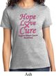 Ladies Breast Cancer Awareness Tee Hope Love Cure T-shirt