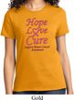 Ladies Breast Cancer Awareness Tee Hope Love Cure T-shirt
