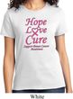 Ladies Breast Cancer Awareness Tee Hope Love Cure T-shirt
