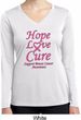 Ladies Breast Cancer Hope Love Cure Dry Wicking Long Sleeve