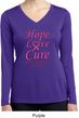 Ladies Breast Cancer Hope Love Cure Dry Wicking Long Sleeve