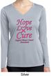 Ladies Breast Cancer Hope Love Cure Dry Wicking Long Sleeve