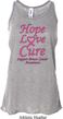 Ladies Breast Cancer Hope Love Cure Flowy Racerback