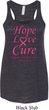 Ladies Breast Cancer Hope Love Cure Flowy Racerback