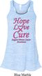 Ladies Breast Cancer Hope Love Cure Flowy Racerback