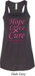 Ladies Breast Cancer Hope Love Cure Flowy Racerback