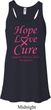 Ladies Breast Cancer Hope Love Cure Flowy Racerback