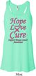 Ladies Breast Cancer Hope Love Cure Flowy Racerback