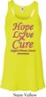 Ladies Breast Cancer Hope Love Cure Flowy Racerback