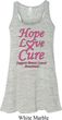 Ladies Breast Cancer Hope Love Cure Flowy Racerback