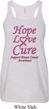 Ladies Breast Cancer Hope Love Cure Flowy Racerback