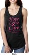 Ladies Breast Cancer Hope Love Cure Ideal Racerback