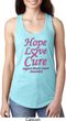 Ladies Breast Cancer Hope Love Cure Ideal Racerback