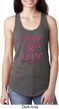 Ladies Breast Cancer Hope Love Cure Ideal Racerback