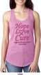 Ladies Breast Cancer Hope Love Cure Ideal Racerback