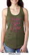 Ladies Breast Cancer Hope Love Cure Ideal Racerback