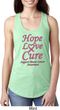 Ladies Breast Cancer Hope Love Cure Ideal Racerback