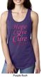 Ladies Breast Cancer Hope Love Cure Ideal Racerback