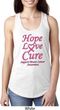Ladies Breast Cancer Hope Love Cure Ideal Racerback