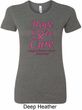Ladies Breast Cancer Hope Love Cure Longer Length Shirt
