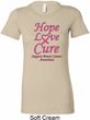 Ladies Breast Cancer Hope Love Cure Longer Length Shirt