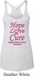 Ladies Breast Cancer Hope Love Cure Tri Blend Racerback