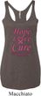 Ladies Breast Cancer Hope Love Cure Tri Blend Racerback