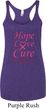 Ladies Breast Cancer Hope Love Cure Tri Blend Racerback
