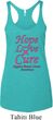 Ladies Breast Cancer Hope Love Cure Tri Blend Racerback