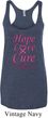 Ladies Breast Cancer Hope Love Cure Tri Blend Racerback