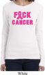 Ladies Breast Cancer Shirt F*CK Cancer Long Sleeve Tee T-Shirt