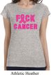 Ladies Breast Cancer Shirt F*CK Cancer Longer Length Tee T-Shirt