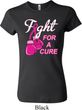 Ladies Breast Cancer Shirt Fight For a Cure Crewneck Tee T-Shirt