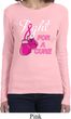Ladies Breast Cancer Shirt Fight For a Cure Long Sleeve Tee T-Shirt