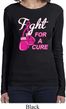 Ladies Breast Cancer Shirt Fight For a Cure Long Sleeve Tee T-Shirt