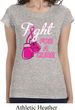 Ladies Breast Cancer Shirt Fight For a Cure Longer Length Tee T-Shirt