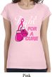 Ladies Breast Cancer Shirt Fight For a Cure Longer Length Tee T-Shirt